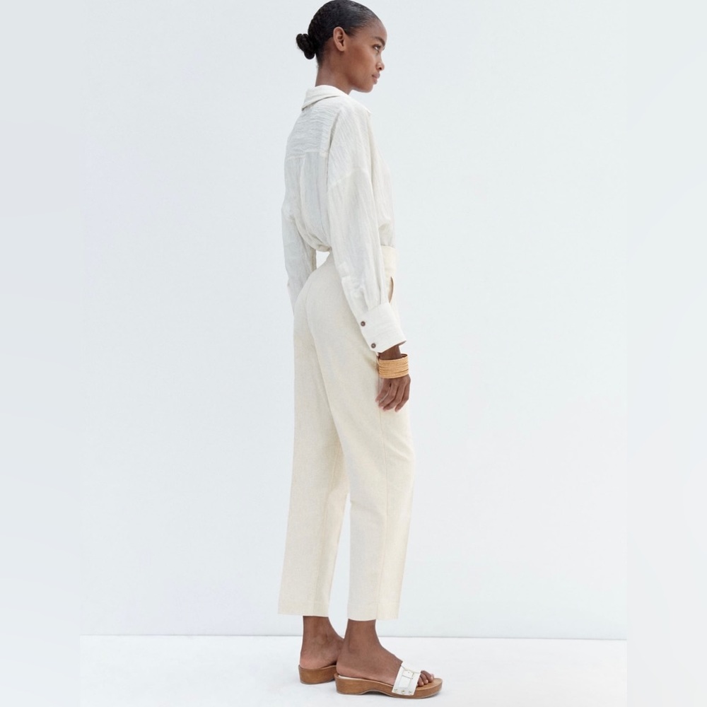 Zara rustic high-waisted pants - Picture 4 of 8